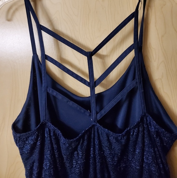 Vanity Navy Dress With Lace Overlay - XL - Picture 4 of 7